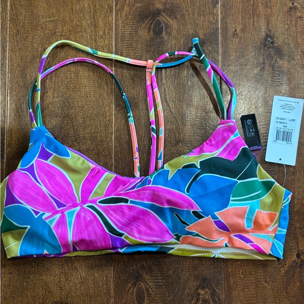 Hurley Colorful Floral Women's Swim Top